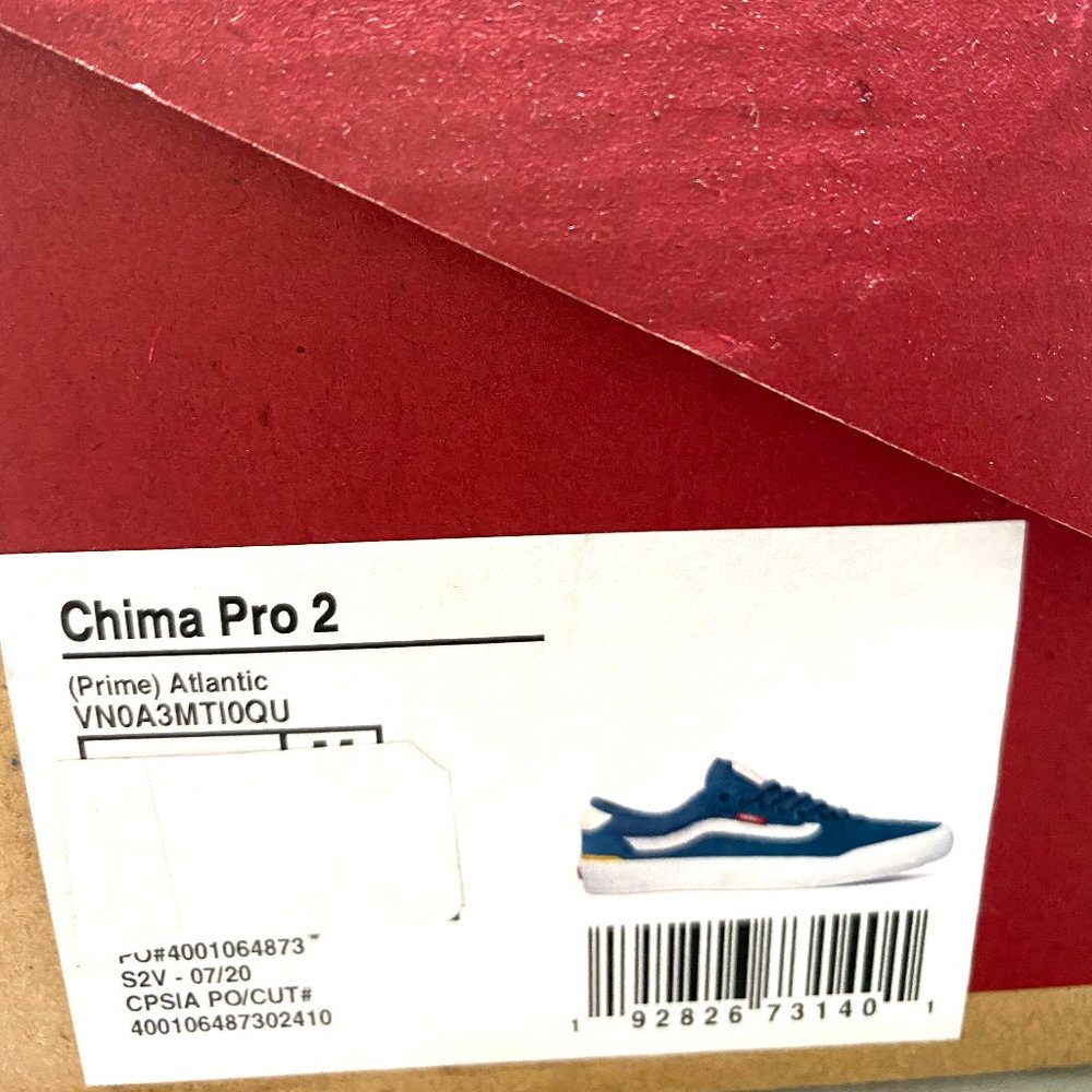 VANS Chima Pro 2 Prime Atlantic Blue Suede Sneakers Women’s Size 8.5 VN0A3MTI0QU - Picture 10 of 11